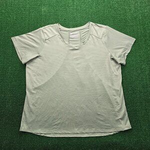 Xersion Tshirt Womens 0X Green‎ Short Sleeve Athletic Workout Gym Running
